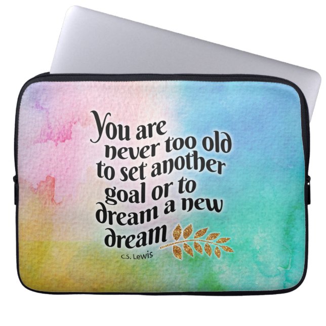 Capa Para Notebook Nunca muito velho para sonhar (Frente)