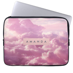 Capa Para Notebook Nuvem Rosa Pastel Sonhadora Personalizada