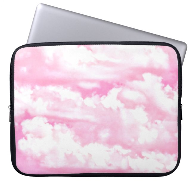 Capa Para Notebook Nuvens felizes em Rosas claro (Frente)