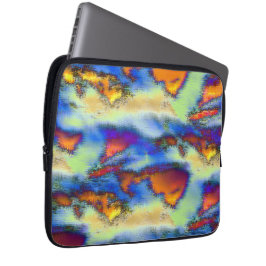 Capa Para Notebook Nuvens vestidas em laranja, textura gotejada ou of