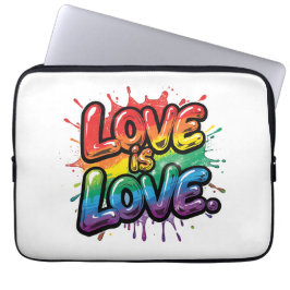 Capa Para Notebook O Amor é Amor - Arte de Citação do Orgulho Arco-Ír