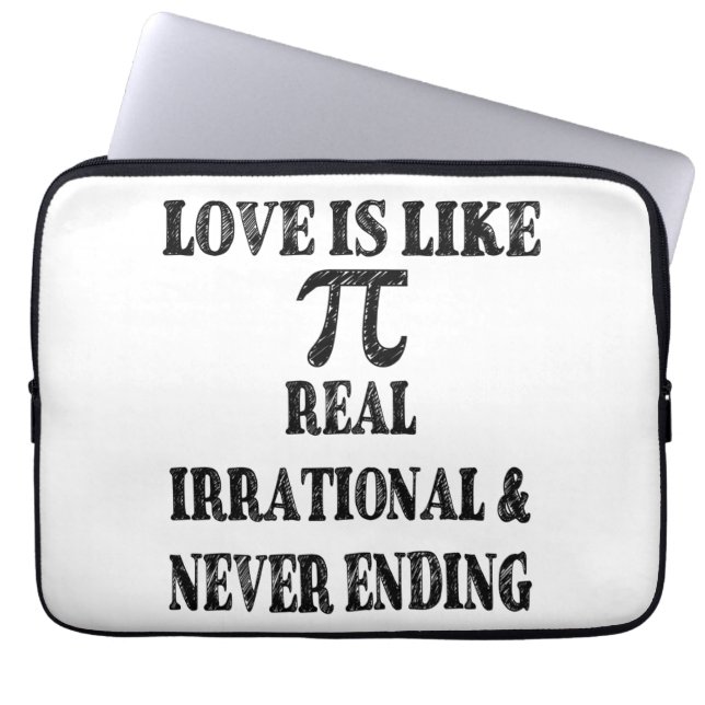 Capa Para Notebook O amor é como Pi Real Irracional e Nunca Acabar (Frente)
