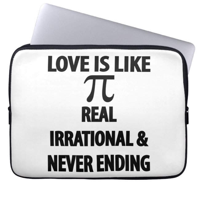 Capa Para Notebook O amor é como Pi Real Irracional e Nunca Acabar (Frente)