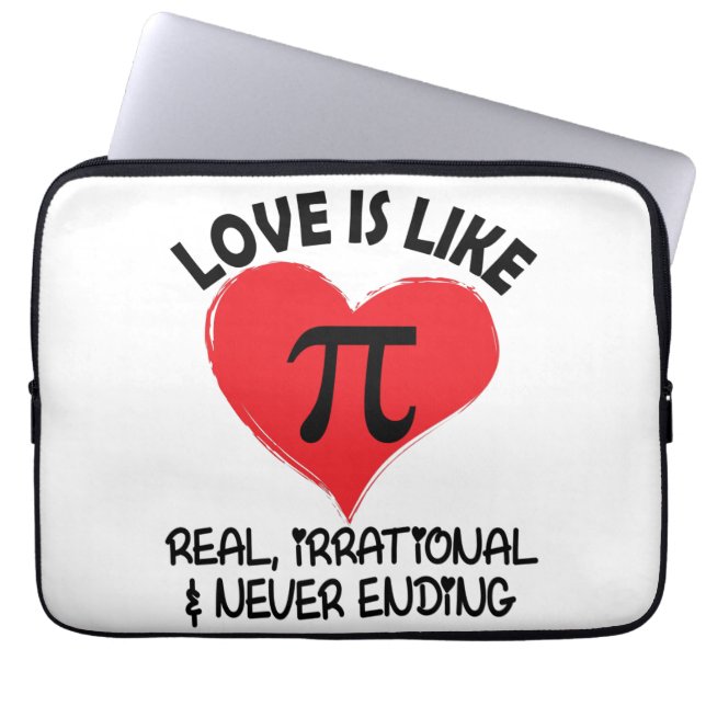 Capa Para Notebook O amor é como Pi Real Irracional e Nunca Acabar (Frente)