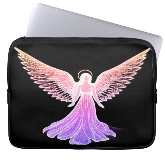 Capa Para Notebook O Anjo Rosa numa Bolsa de Eletrónica para Protecto (Frente)