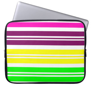 Capa Para Notebook O arco-íris de néon colorido listra o teste padr