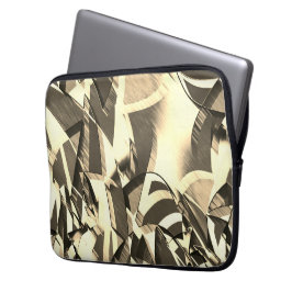 Capa Para Notebook O bege listra sobre a imagem marrom com garoa