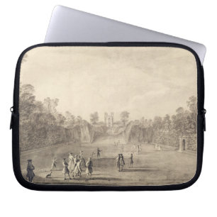 Capa Para Notebook O Bowling Green em Claremont, 1738 (gravura)
