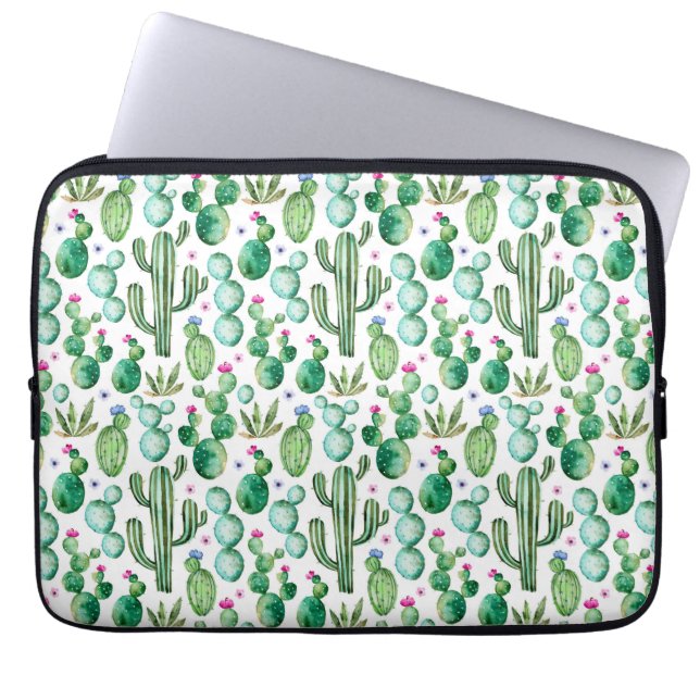 Capa Para Notebook O cacto da aguarela planta o teste padrão (Frente)