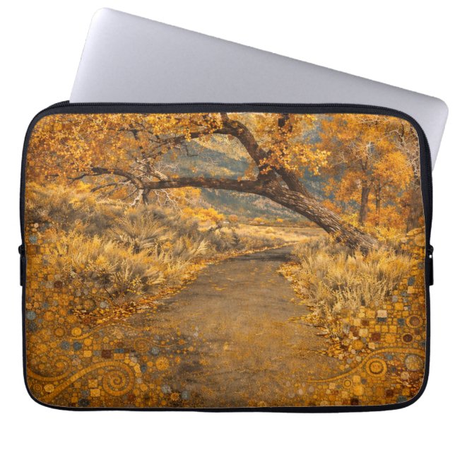 Capa Para Notebook O Caminho Dourado Inspirado em Klimt (Frente)