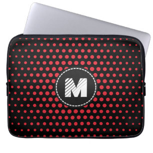Capa Para Notebook O carmesim de alizarina Techno do monograma