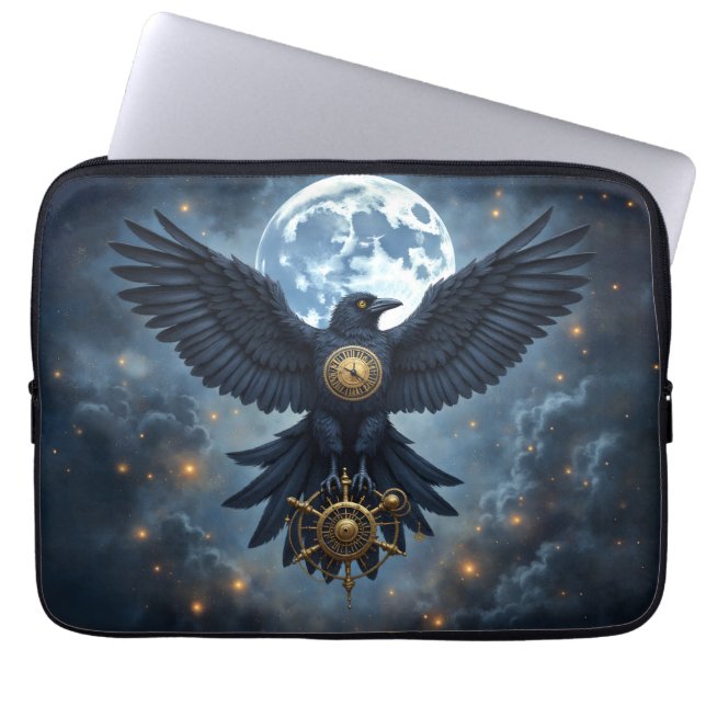 Capa Para Notebook O Corvo Celestial.  (Frente)