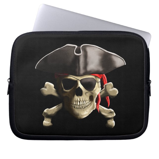 Capa Para Notebook O crânio alegre do pirata de Roger (Frente)
