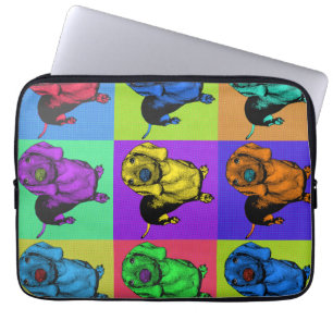 Capa Para Notebook O Dachsund Doxie do pop art almofada a Multi-Cor
