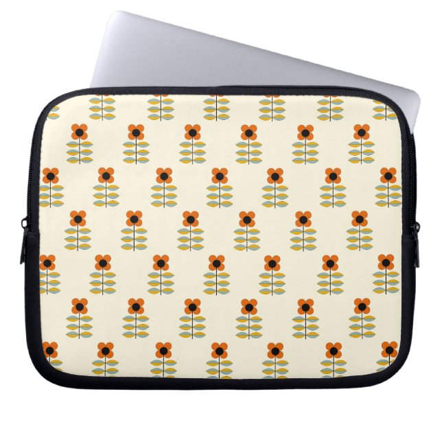 Capa Para Notebook O escandinavo inspirou o teste padrão floral (Frente)
