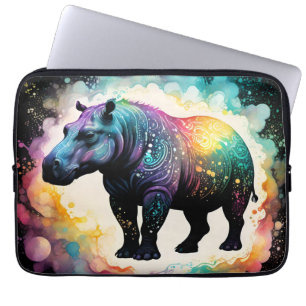 Capa Para Notebook O Espectral Hippo: Uma Viagem Holográfica