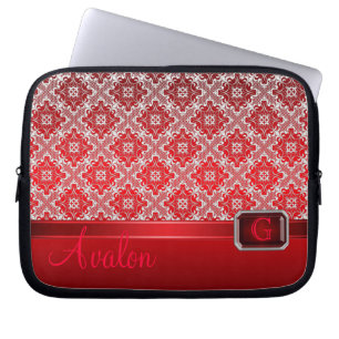 Capa Para Notebook O falso vermelho do laço Jeweled a bolsa de lapto