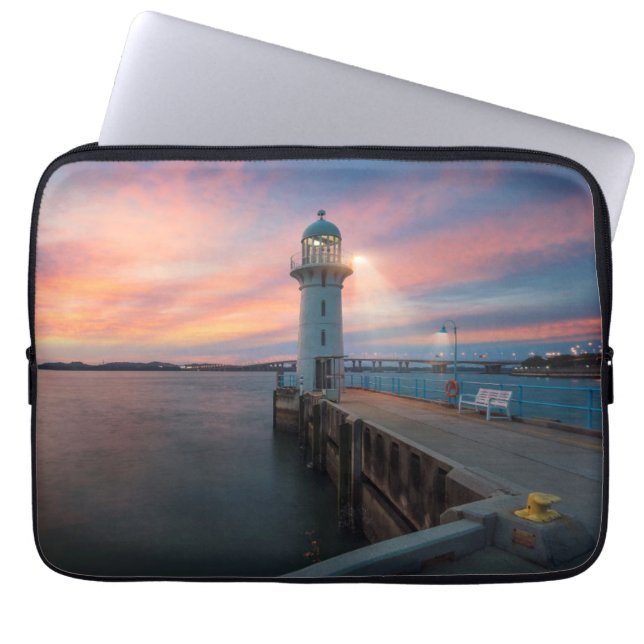 Capa Para Notebook O farol Raffles o porto de |, Singapore (Frente)