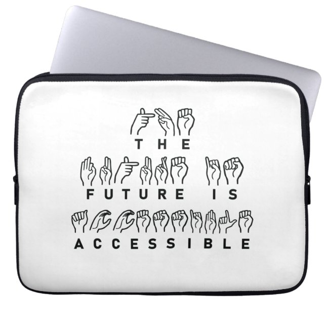 Capa Para Notebook O futuro é um idioma de sinal ASL acessível (Frente)