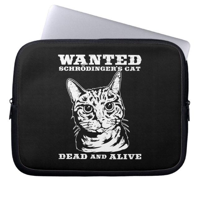 Capa Para Notebook O gato de Schrodinger quis inoperante ou vivo (Frente)