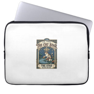 Capa Para Notebook O Gato Estrela Gato Cartão Tarot Arcano Maior Vint