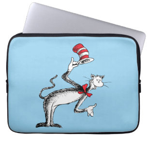Capa Para Notebook O Gato no Chapéu Faz Uma Reverência
