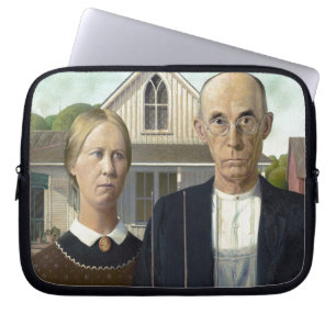 Capa Para Notebook O Gótico Americano de Grant Wood