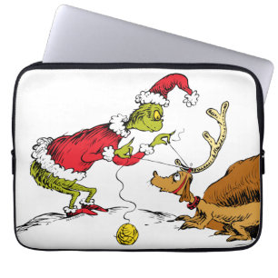 Capa Para Notebook O Grinch Prepara o Max, a Rena