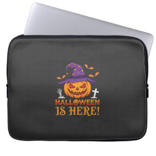 Capa Para Notebook O Halloween Chegou Bruxa Abóbora Vector