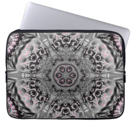 Capa Para Notebook O Jardim Fractal Prateado