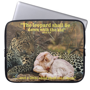 Capa Para Notebook "o leopardo encontrar-se-á para baixo com o miúdo