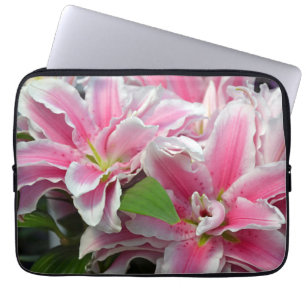 Capa Para Notebook O lírio cor-de-rosa do stargazer floresce a bolsa