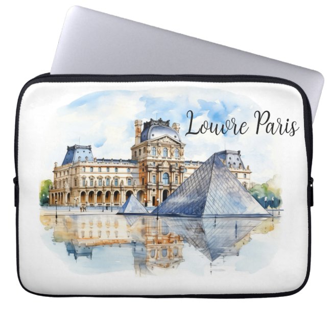 Capa Para Notebook O Louvre e sua Pirâmide Icônica (Frente)