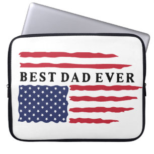 Capa Para Notebook O melhor Pai de Bandeira Americana