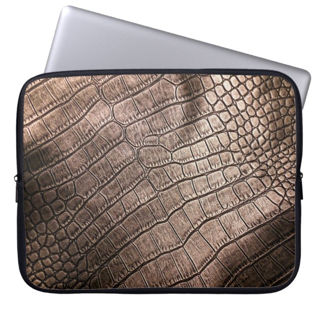 Capa Para Notebook O padrão de couro elegante se fecha.  (Frente)