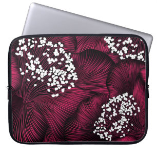 Capa Para Notebook O padrão floral desenhado à mão com flores de c