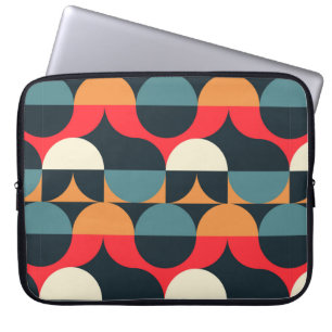 Capa Para Notebook O padrão uniforme de ilusão dos círculos.