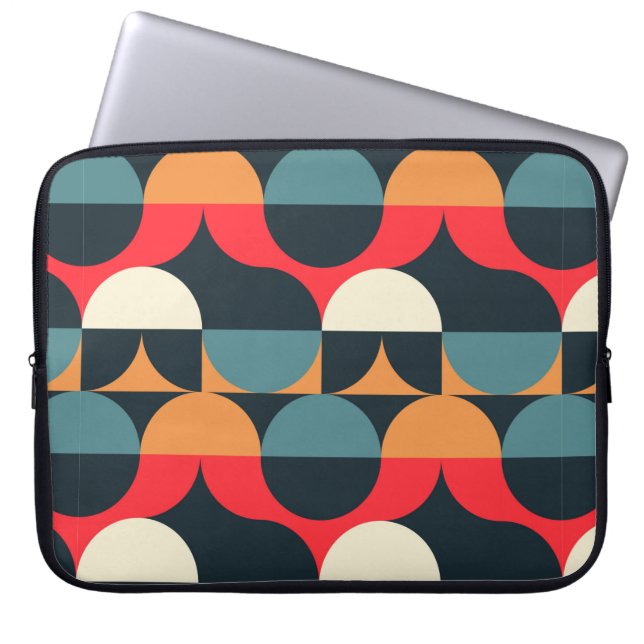 Capa Para Notebook O padrão uniforme de ilusão dos círculos. (Frente)