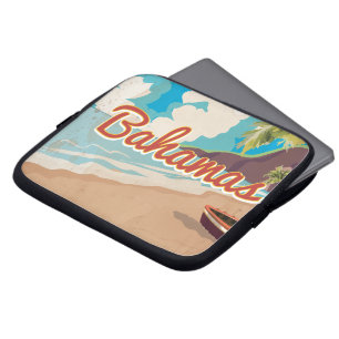 Capa Para Notebook O pôster de viagem vintage das Bahamas.