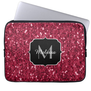 Capa Para Notebook O preto vermelho-magenta vermelho-escuro brilha Mo