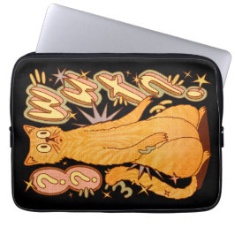 Capa Para Notebook O quê? / Uma Ilustração De Gato Laranja