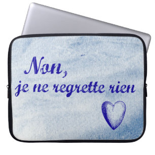 Capa Para Notebook O regrette francês do ne do je da frase "não nã