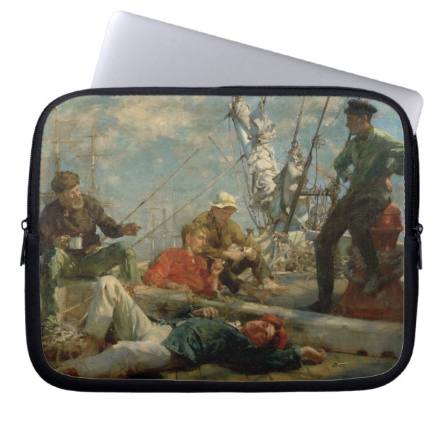 Capa Para Notebook O resto do meio-dia (marinheiros que Yarning), (Frente)