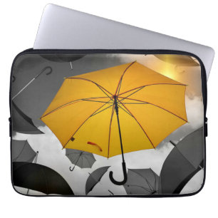 Capa Para Notebook O sol está a caminho, avalanche de guarda-chuvas,