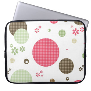 Capa Para Notebook O teste padrão cor-de-rosa feminino do guingão