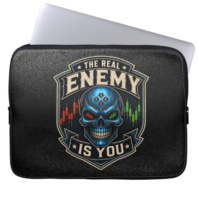 Capa Para Notebook O Verdadeiro Inimigo É Você Black Grunge (Frente)