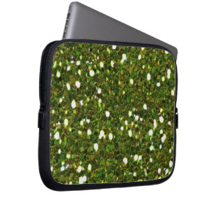 Capa Para Notebook O verde brilha a bolsa de laptop