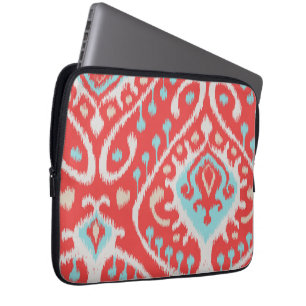 Capa Para Notebook O vermelho elegante chique e o ikat tribal de