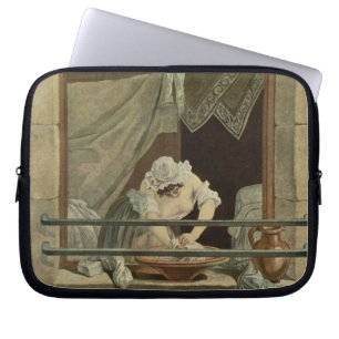 Capa Para Notebook O Washerwoman, gravado por J. Laurent Julien (c1