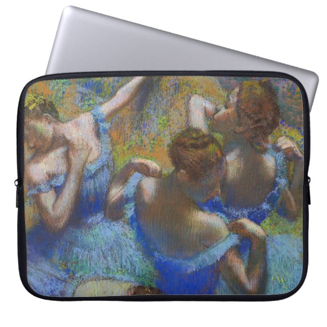 Capa Para Notebook Obra-Prima de Arte Fina Azul de Degas Bailarinas (Frente)